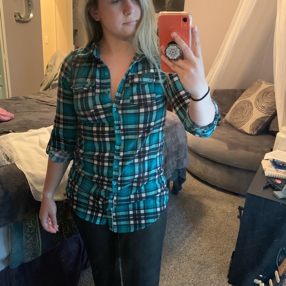 Plaid button up - Picture 1 of 3